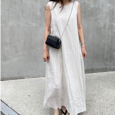 Stripe tuck onepiece(Ivory)