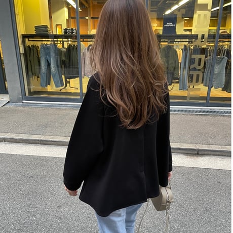 Flare slit sweat(Black)