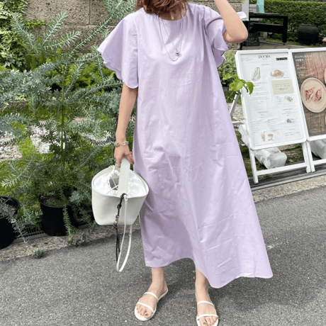 Flower sleeve long onepiece