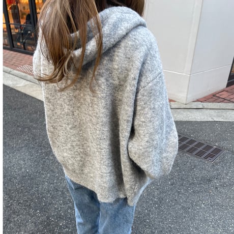 Foodie knit parker (Gray)