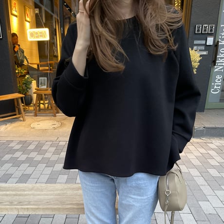 Flare slit sweat(Black)