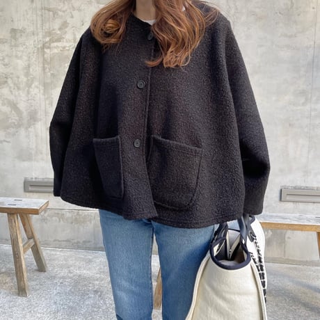 A-line boa light outer (Black)