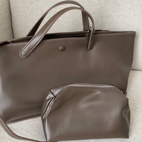 Leather large tote bag(Blown)