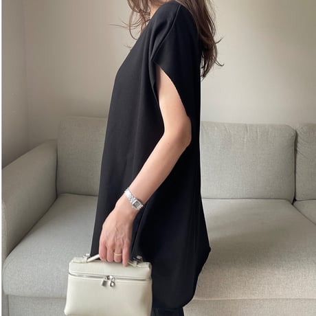 Cutoff sweat mini onepiece(Black)