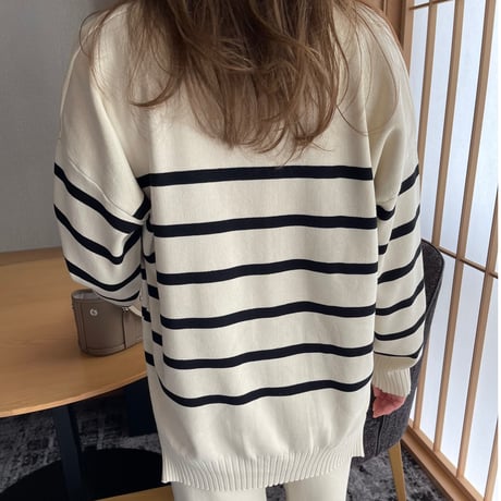 Boader cardigan setup(Ivory)