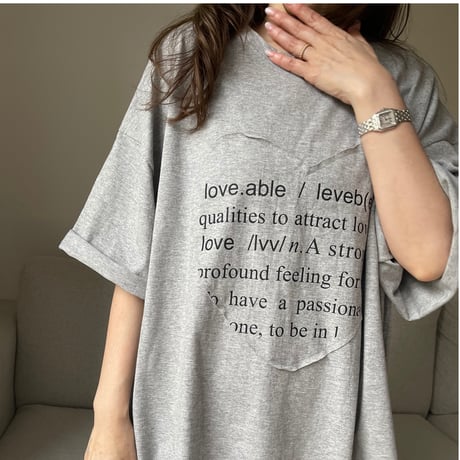 Heart over t-shirts(Gray)