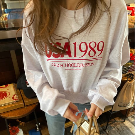 USA logo sweat(Light gray)