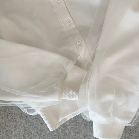 Chiffon cardigan(White)