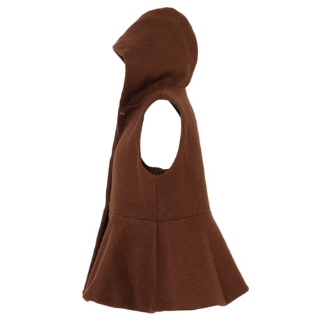 【In the morning】WOOL MOHAIR FLARE VEST(BROWN)