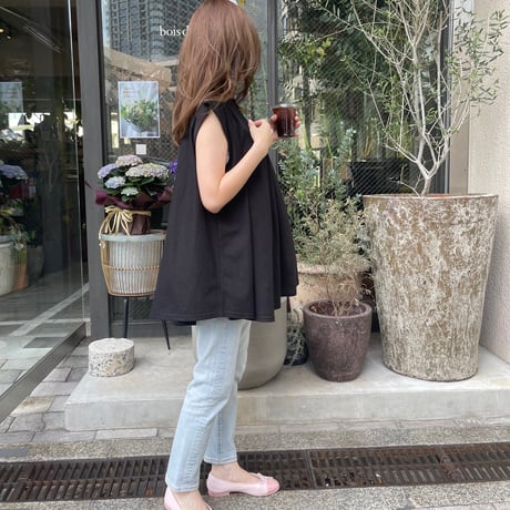 Wide flare cutsew(Black)