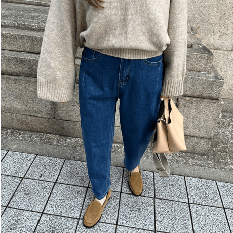 Taperd stretch soft denim(Blue)