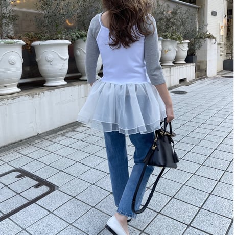 Tulle camisole(White)