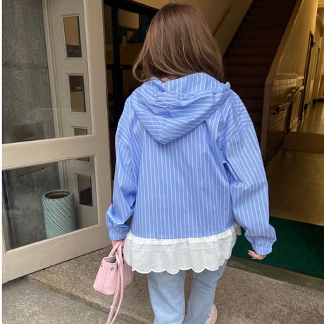 Frill foodie jamper(Blue)