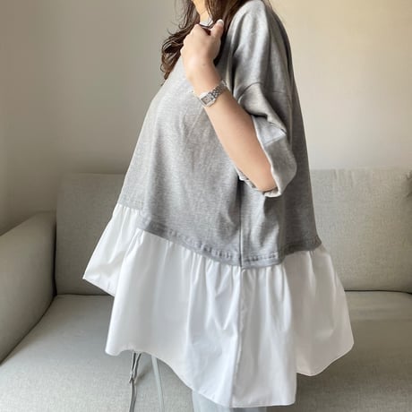 Teard flare tops(Gray)