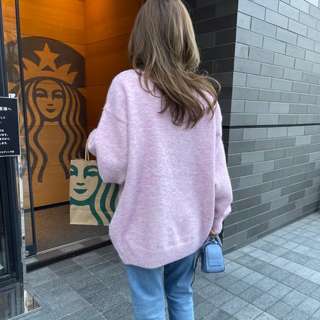 Wool long knit(Pink)
