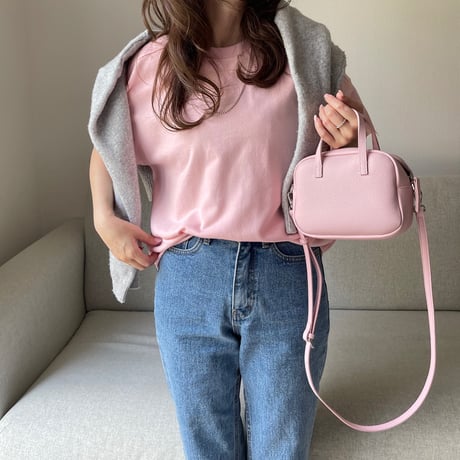 Cropped sweat tops(Pink)