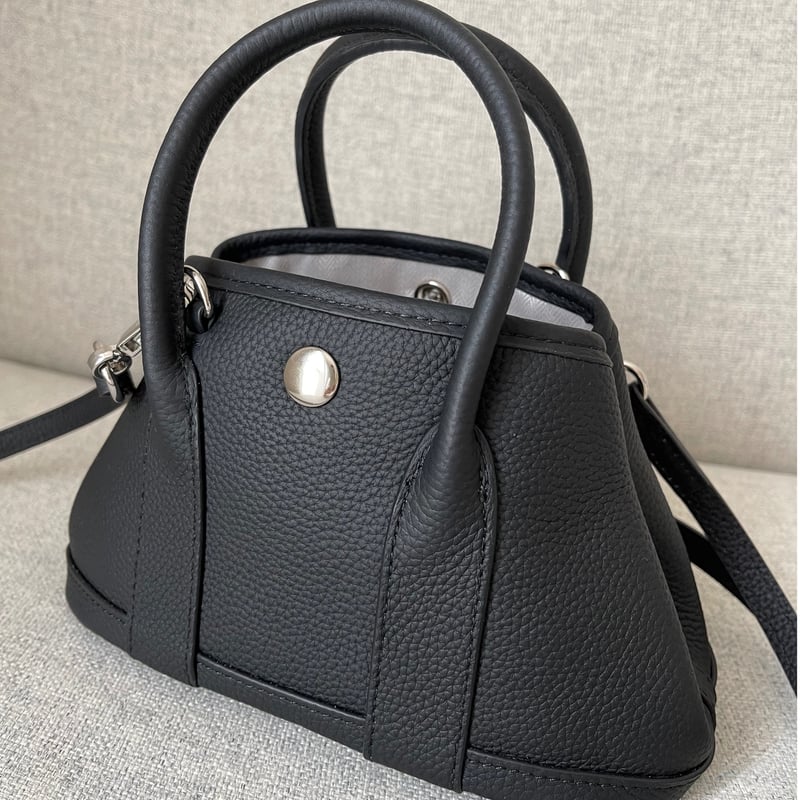 7月再販】Leather mini tote bag(Black) | K