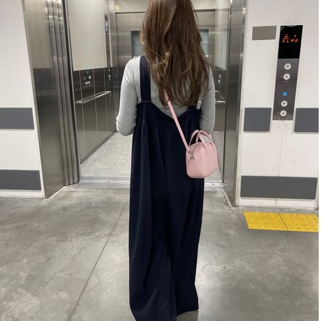 Wide pants salopetto(Navy)