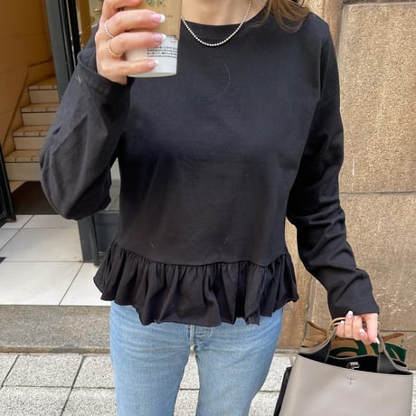 Flare t-shirts(Black)