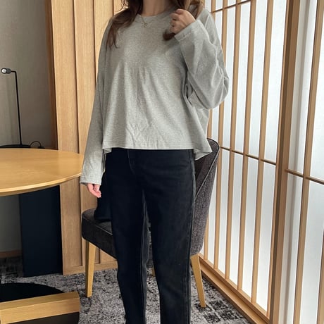 Over size long t-shirts(Gray)