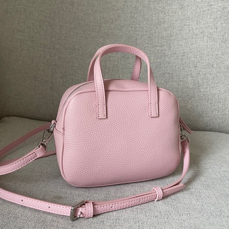 Leather mini square bag(Pink)