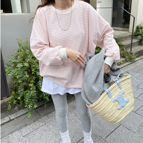 Boader long t-shirts (Pink)