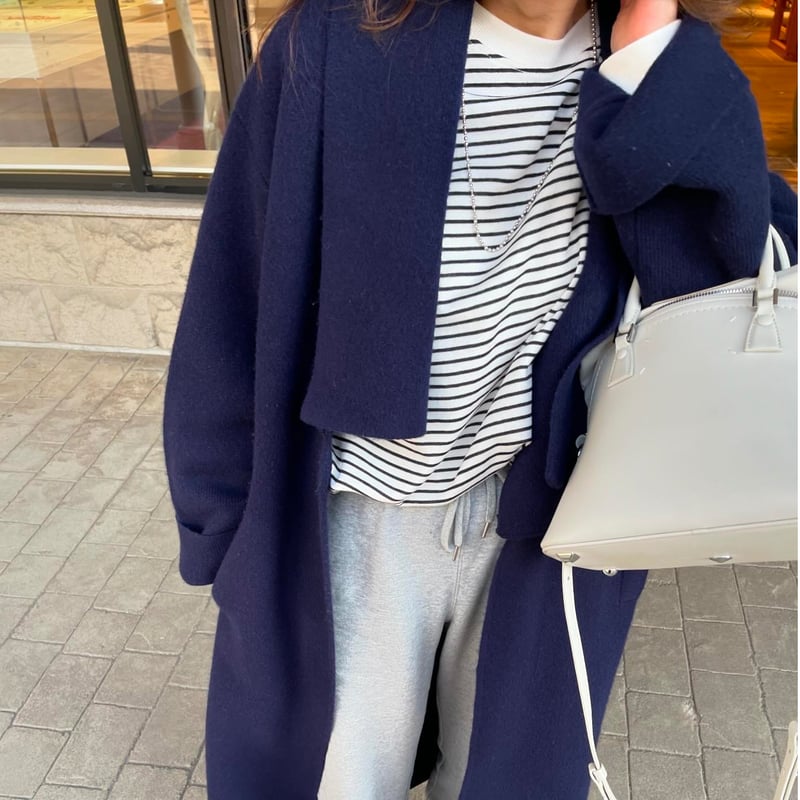 Border long t-shirts(Ivory) | K