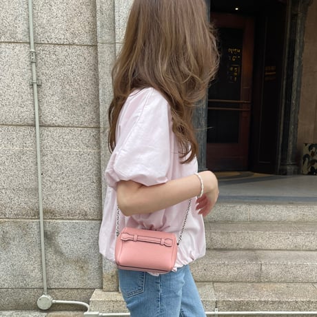 【6月再販】 Leather mini pochette(Pink)