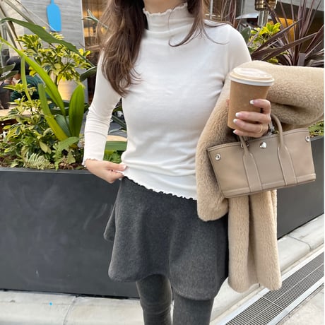 Mellow piping knit(White)