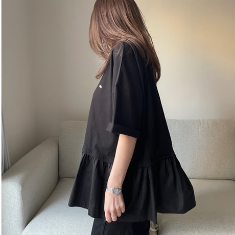 Teard flare tops(Black)