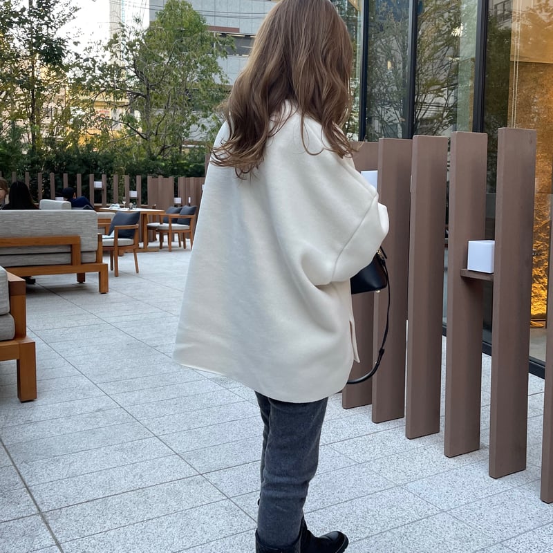 Fleece v-neck pullover(Ivory) | K