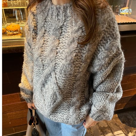 Low gauge volume knit(Gray)