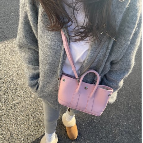 Leather mini tote bag(Pink)付属ポーチなし