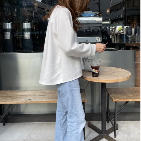 Flare slit sweat(White)