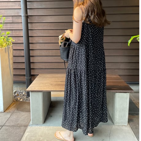 Flower long onepiece