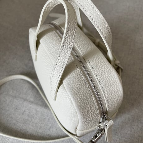 Leather mini square bag(Ivory)