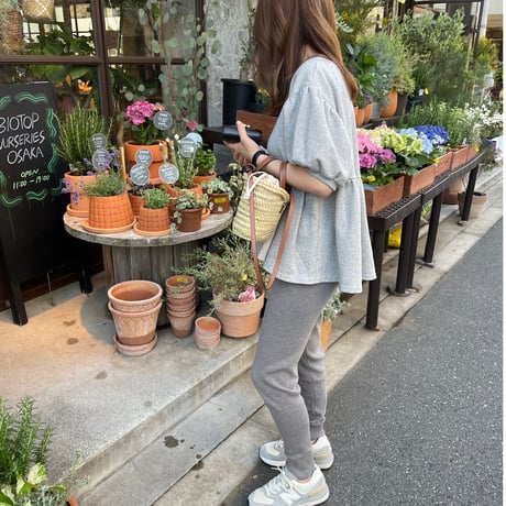 Balloon half sleeve pullover (Gray)
