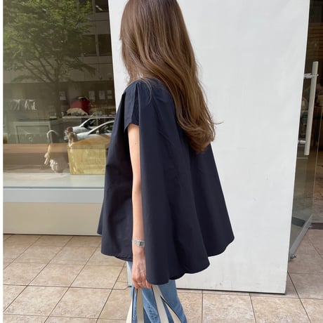 Flare wide tops(Navy)