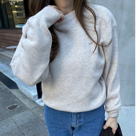 Gold plate basic knit(Beige)