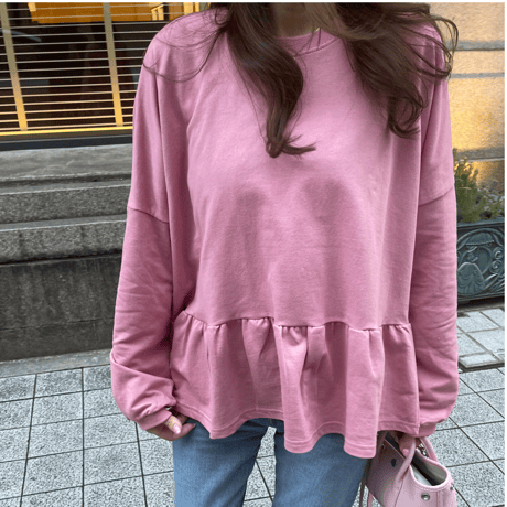 Teard flare sweat(Pink)