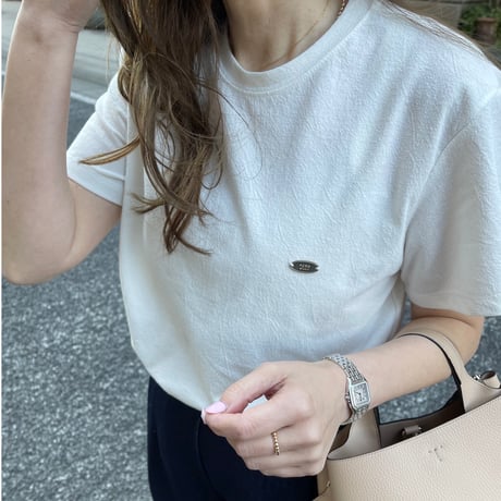 Gold plate t-shirts(White)