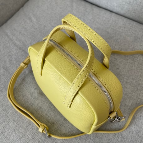 Leather mini square bag(Yellow)