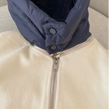 2way wool short coat (Ivory)