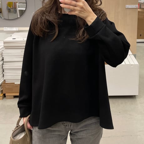 Flare slit sweat(Black)