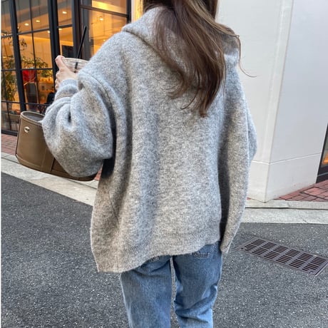 Foodie knit parker (Gray)