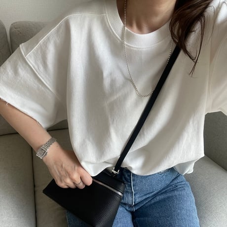 Cropped sweat tops(Ivory)