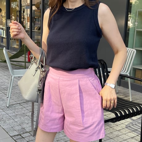 再販【当店オリジナル】Waffle rib tanktop (Navy)