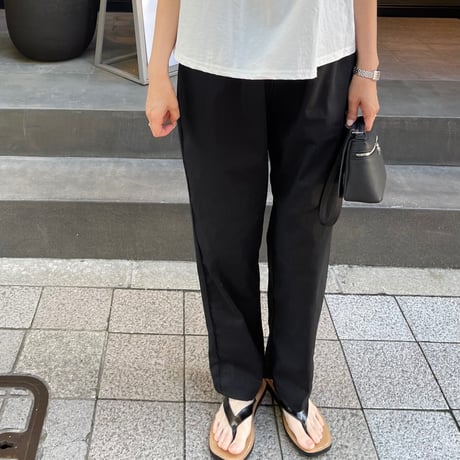 Relax rinen pants(Black)