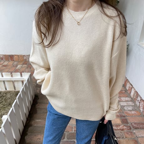 Waffle long knit