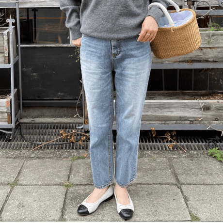 Straight fit denim
